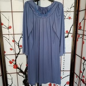 Vintage Shadowline Medium Nylon Blue Nightgown